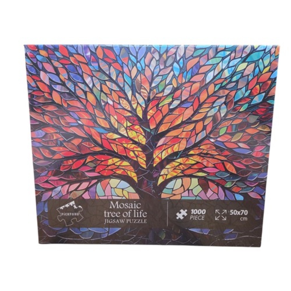Pickforu Mosaic Tree of Life Jigsaw Puzzle 1000 Pieces 50 x 70"